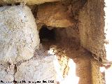 Castillo de Otiar. Torre del Homenaje. Hueco de la tranca de la puerta de acceso