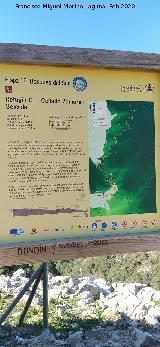 Sendero del Collado Zamora a Belerda. Cartel