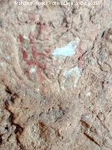 Pinturas rupestres del Abrigo de Mingo. Pectiniforme, puntos y barra del grupo I