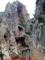 Va frrea del Chorro. En el Desfiladero de los Gaitanes