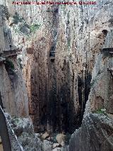 Va frrea del Chorro. En el Desfiladero de los Gaitanes