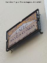 Placa Calle Santa María. Placa