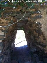 Puente romano del Montizn. Ojo pequeo con lajas de pizarra