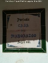 Casa del mayorazgo. Azulejos