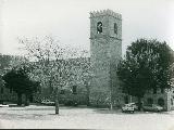 Santuario de la Fuensanta. Foto antigua. Una vista del Santuario y viejos rboles hoy desaparecidos.