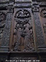 Catedral de Jan. Coro. El abrazo en la Puerta Dorada. 