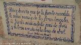 Pilar de los Parrales. Placa