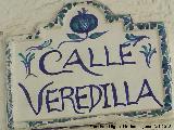 Calle Veredilla. Placa