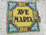 Venta de Matas. Azulejo del Ave Mara