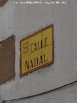 Calle Nadal. Placa