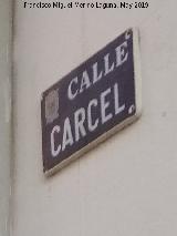 Calle Crcel de Alomartes. Placa