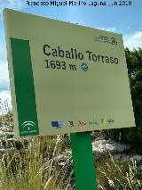 Caseta contra incendios de Caballo Torraso. Cartel