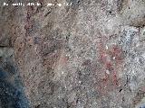 Pinturas rupestres del Abrigo de Piedra Redonda I. Panel del antropomorfo