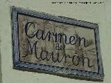 Carmen del Maurn. Placa