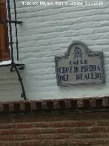 Calle Cruz de Piedra del Realejo. Placa