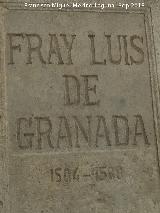 Monumento a Fray Luis de Granada. Inscripcin