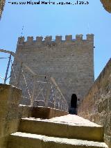 La Mota. Torre del Homenaje. Entrada desde el adarve