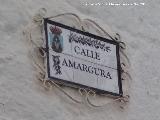 Calle Amargura. Placa