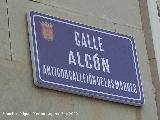 Calle Alc�n. Placa