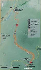 Sendero Fuente del Oso - Puente de las Herrer�as. Mapa