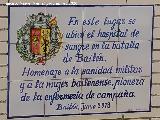 Monumento a la Sanidad Militar. Placa