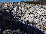 Los Caracoles. Cantera con piedra de molino