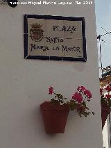 Plaza de Santa Mara la Mayor. Placa