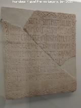 Necrpolis de Marugn. Lpida de Cipriano, de mrmol, siglo XI. Museo Arqueolgico de Granada