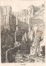 Puente Nuevo. Grabado de James Allen 1834