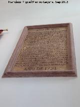 Ayuntamiento de Andjar. Placa siglo XVIII