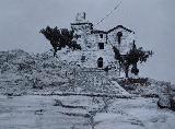 Santuario de la Virgen de la Cabeza. Foto antigua. Tras el bombardeo