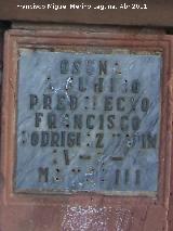 Monumento a Francisco Rodrguez Marn. Placa