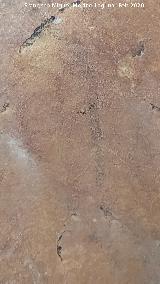 Pinturas rupestres de Cuatro Picos I. Antropomorfo central de la izquierda