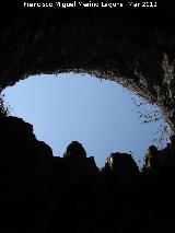 Aljibe romano del Cerro Maquiz. Hueco del techo