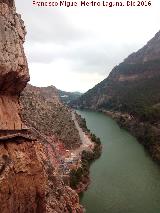 Pantano Tajo de la Encantada. Desde el Puente Colgante de los Gaitanes