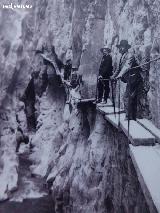 Caminito del Rey. Foto antigua. Inicio del Camino de los Balconcillos