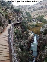 Caminito del Rey. En su tramo del Gaitanejo con la Presa Chica