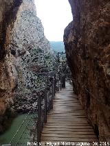 Caminito del Rey. Fin del tramo del Gaitanejo