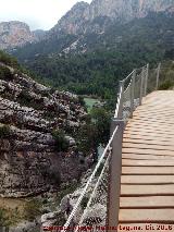 Caminito del Rey. Fin del desfiladero del Gaitanejo