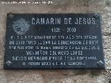 Camarn de Jess. Placa