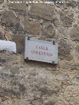 Calle Cobertizo. Placa