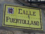 Calle Puertollano. Placa