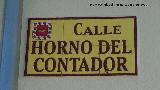 Calle Horno del Contador. Placa