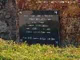 Monumento al Minero del Centenillo. Placa