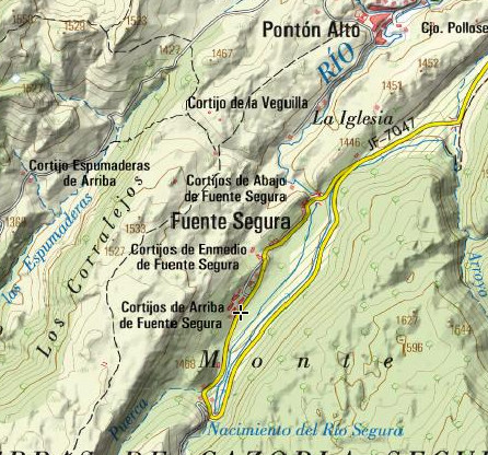 Aldea Fuente Segura de Arriba - Aldea Fuente Segura de Arriba. Mapa
