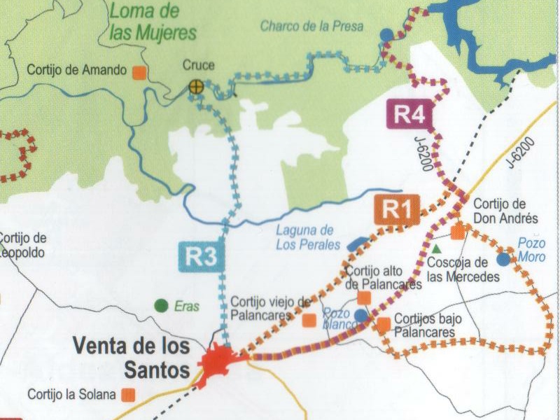 Eras de Venta de los Santos - Eras de Venta de los Santos. Mapa