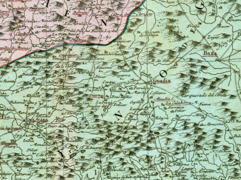 Historia de Montejcar - Historia de Montejcar. Mapa 1782