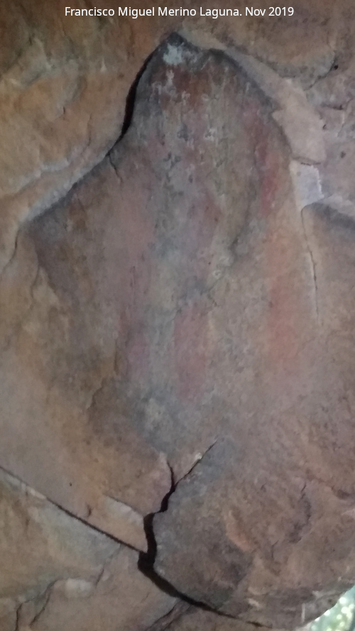 Pinturas rupestres del Collado de la Ginesa - Pinturas rupestres del Collado de la Ginesa. Tercer antropomorfo del grupo IV
