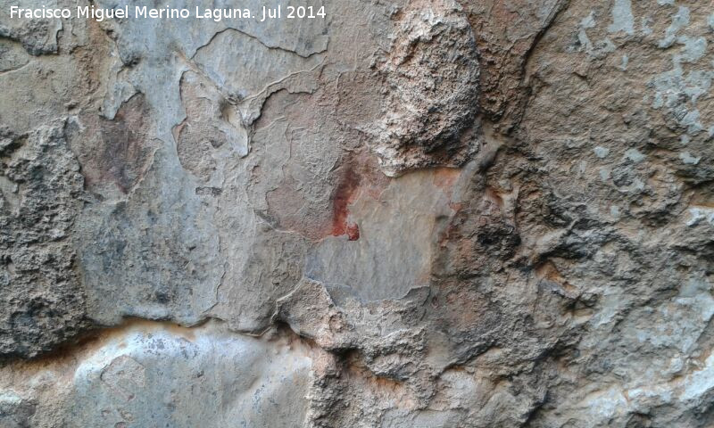 Pinturas rupestres del Frontn II - Pinturas rupestres del Frontn II. Resto en rojo