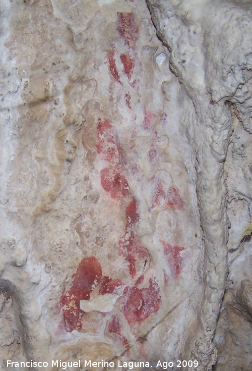 Pinturas rupestres del Poyo Bernab Grupo III - Pinturas rupestres del Poyo Bernab Grupo III. Figura de la derecha